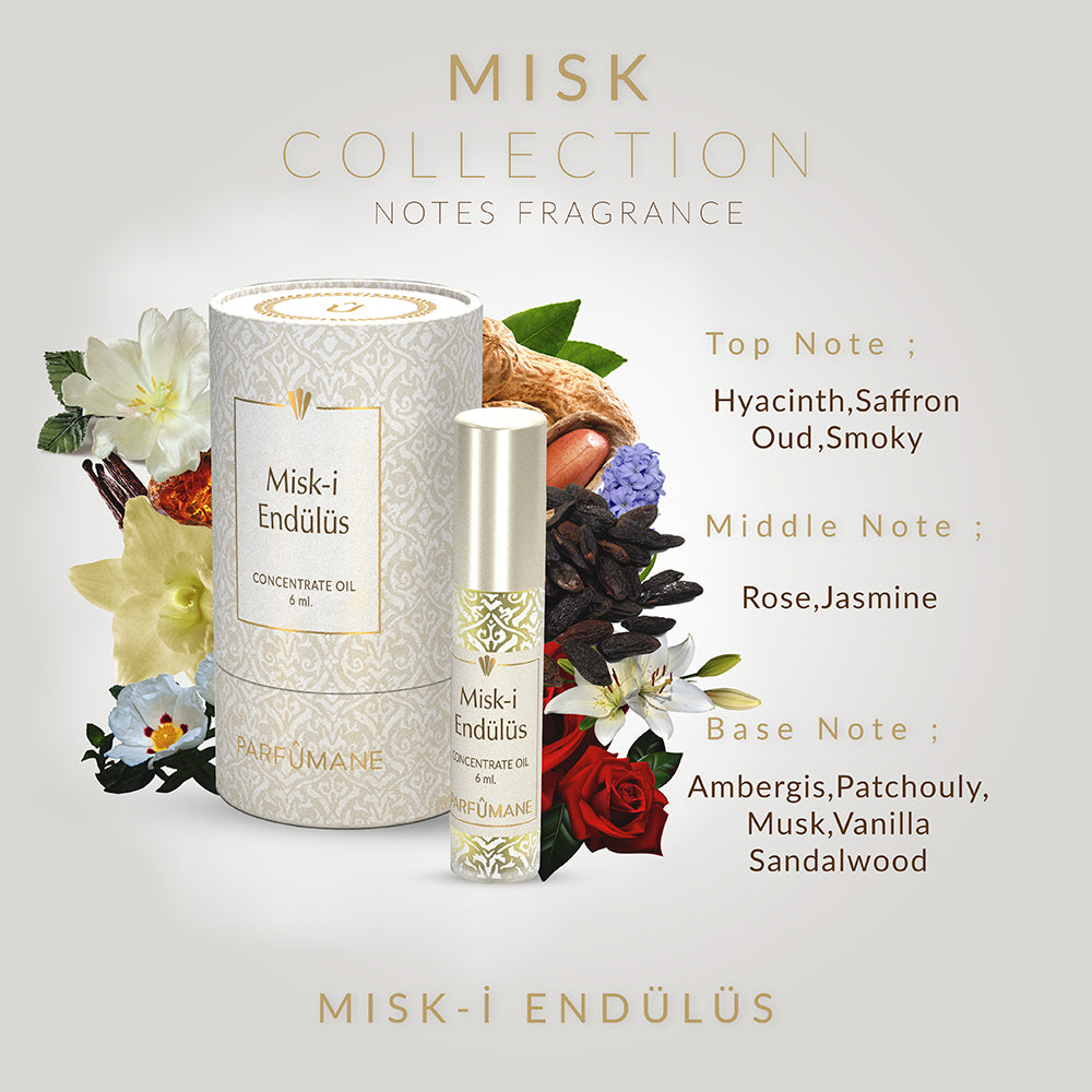 PARFUMANE ● Musk-i Andalusian | Concentrated Essence, Natural Fragrance with Andalusian Breezes - MISK-I ENDULUS 6ml