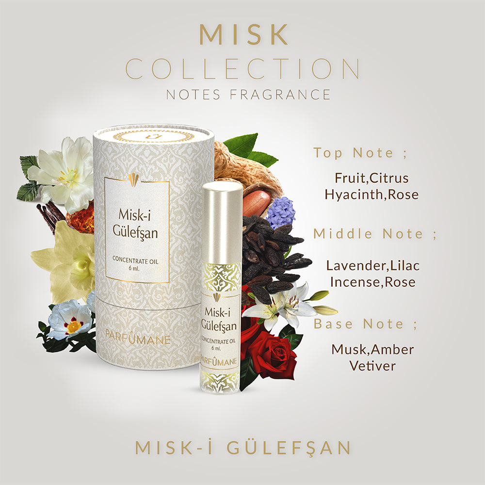 PARFUMANE ● Misk-i Gülefşan | Concentrated Essence, Floral and Permanent Natural Perfume - MISK-I GULEFSAN 6ml