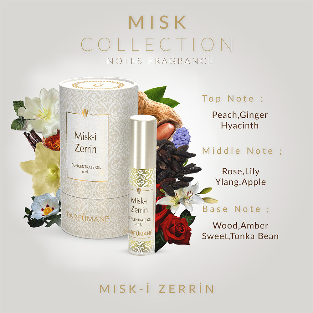 PARFUMANE ● Misk-i Zerrin | Concentrated Essence, Golden Sparkling Natural Fragrance Experience - MISK-I ZERRİN 6ml