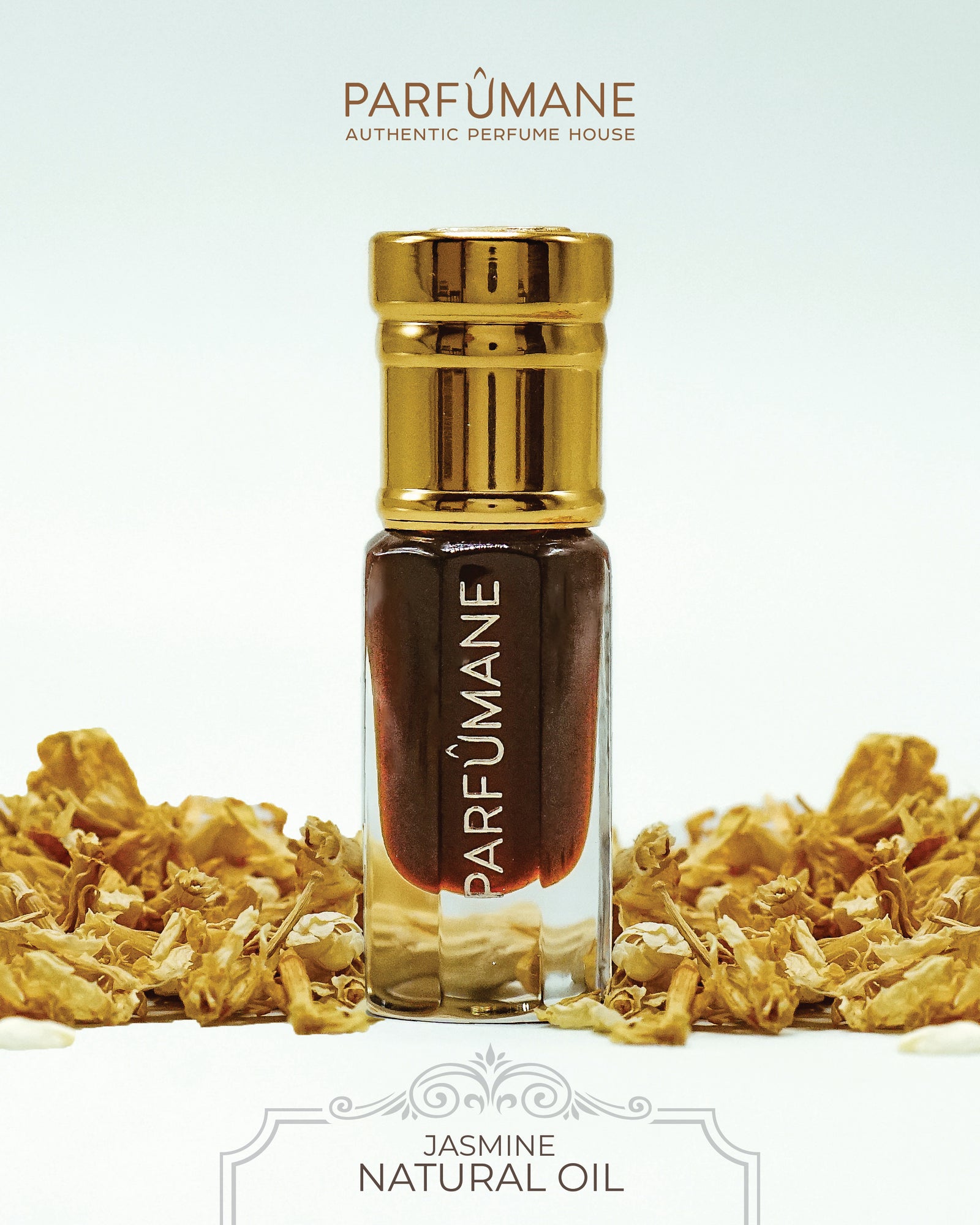 PARFUMANE ● Natural Oil Perfume | Pure Jasmine Essence, 100% Natural and Permanent Oil Perfume - Pure Jasmine Parfumane Natural Oil Perfume 3/6/12 ml