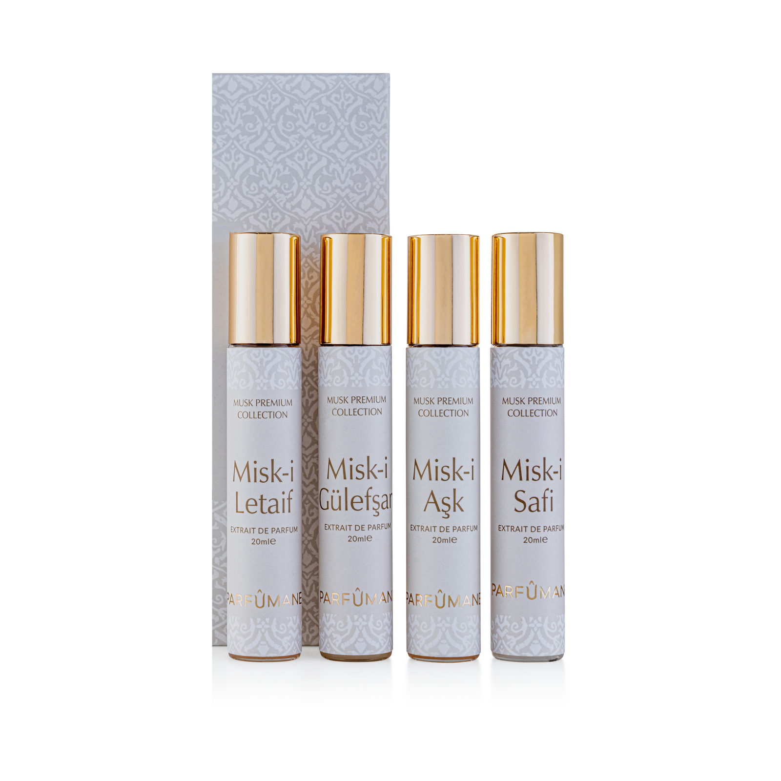 PARFUMANE ● Musk Premium Set | 4x20ml Spray Perfume – Elegance and Longevity with Four Distinct Interpretations of Musk - MUSK PREMIUM SET
