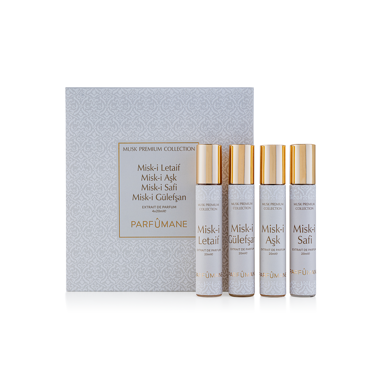 PARFUMANE ● Musk Premium Set | 4x20ml Spray Perfume – Elegance and Longevity with Four Distinct Interpretations of Musk - MUSK PREMIUM SET