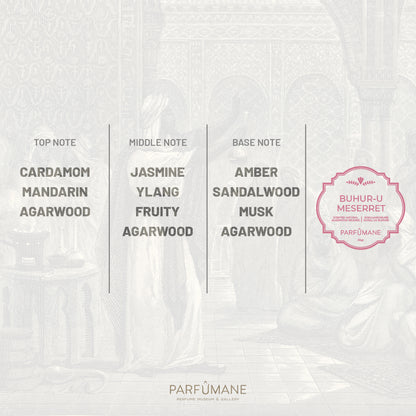 PARFUMANE ● Buhur-u Meserret | Scented Natural Oud Incense, Happiness-Inducing Scent - BUHUR-U MESERRET 30gr