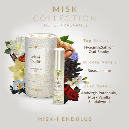 PARFUMANE ● Musk-i Andalusian | Concentrated Essence, Natural Fragrance with Andalusian Breezes - MISK-I ENDULUS 6ml