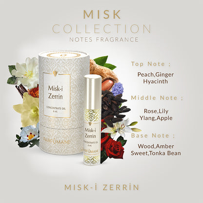 PARFUMANE ● Misk-i Zerrin | Concentrated Essence, Golden Sparkling Natural Fragrance Experience - MISK-I ZERRİN 6ml