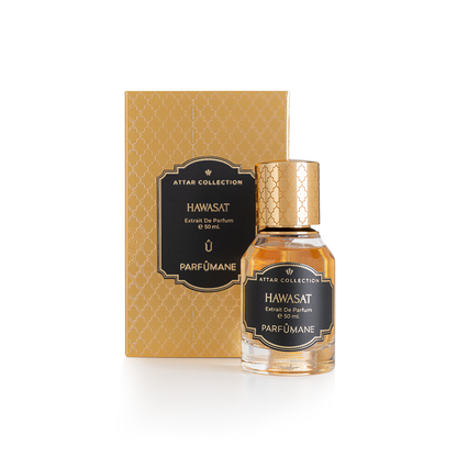 PARFUMANE ● Hawasat | Extrait De Perfume, Permanent Fragrance with Natural and Intense Attar Essences - HAWASAT 50ml